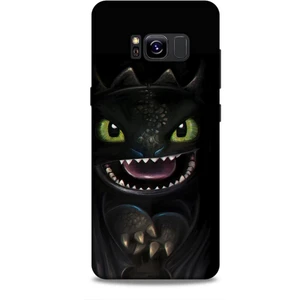 Samsung Galaxy S8 Kılıf Caliburn 30 Kara Ejderha Kenarları Şeffaf Kapak