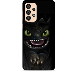 Samsung Galaxy A34 5g Kılıf Caliburn 30 Kara Ejderha Kenarları Şeffaf Kapak