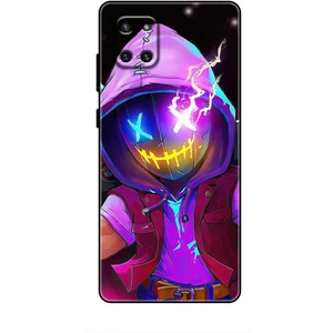 Samsung Galaxy A81 Kılıf Caliburn 19 Maskeli Pembe Tam Koruma Kılıf