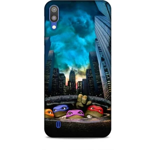 Samsung Galaxy M10 Kılıf Caliburn 11 Ninja Kablumbağalar 4K Baskılı Kılıf