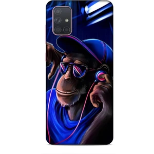 Samsung Galaxy A91 Kılıf Caliburn 20 Maymun Mavi Renkli Kılıf