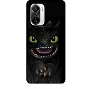 Xiaomi Redmi K40 Kılıf Caliburn 30 Kara Ejderha Kenarları Şeffaf Kapak
