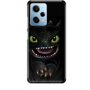 Xiaomi Redmi Note 12 Pro 5g Kılıf Caliburn 30 Kara Ejderha Kenarları Şeffaf Kapak