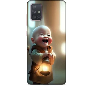 Samsung Galaxy A91 Kılıf Caliburn 27 Asya Bebek Lazer Kesim Silikon