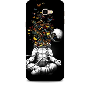 Samsung Galaxy J4 Plus Kılıf Caliburn 1 Astronot ve Kelebekler Telefon Kılıfı