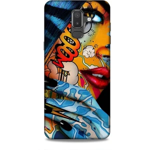 Samsung Galaxy J8 Kılıf Caliburn 17 Dövme Yumuşak Kılıf