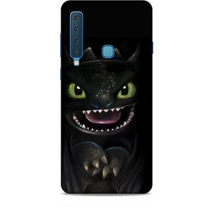 Samsung Galaxy A9 2018 Kılıf Caliburn 30 Kara Ejderha Kenarları Şeffaf Kapak