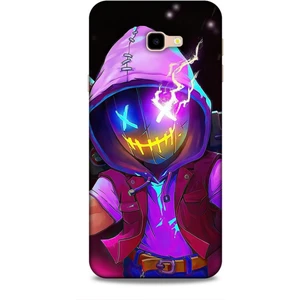 Samsung Galaxy J4 Plus Kılıf Caliburn 19 Maskeli Pembe Tam Koruma Kılıf