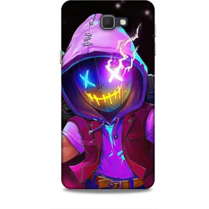 Samsung Galaxy J7 Prime Kılıf Caliburn 19 Maskeli Pembe Tam Koruma Kılıf