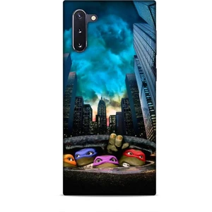 Samsung Galaxy Note 10 Kılıf Caliburn 11 Ninja Kablumbağalar 4K Baskılı Kılıf