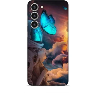 Samsung Galaxy S24 Plus Kılıf Caliburn 4 Mavi Kelebek Silikon Kılıf