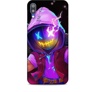 Samsung Galaxy M10 Kılıf Caliburn 19 Maskeli Pembe Tam Koruma Kılıf