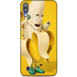 Samsung Galaxy M10 Kılıf Caliburn 21 Muz Sarı Darbe Önleyici Kapak