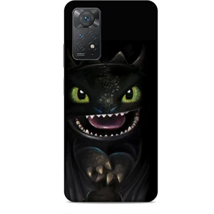 Xiaomi Redmi Note 11 Pro Kılıf Caliburn 30 Kara Ejderha Kenarları Şeffaf Kapak
