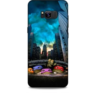 Samsung Galaxy S8 Plus Kılıf Caliburn 11 Ninja Kablumbağalar 4K Baskılı Kılıf