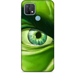 Oppo A15 Kılıf Caliburn 29 Hulk Göz Makro Leke Tutmaz Kapak