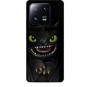 Xiaomi Mi 13T Kılıf Caliburn 30 Kara Ejderha Kenarları Şeffaf Kapak