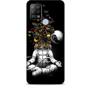Tecno Pova Kılıf Caliburn 1 Astronot ve Kelebekler Telefon Kılıfı