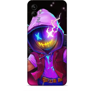 Samsung Galaxy A04 Kılıf Caliburn 19 Maskeli Pembe Tam Koruma Kılıf