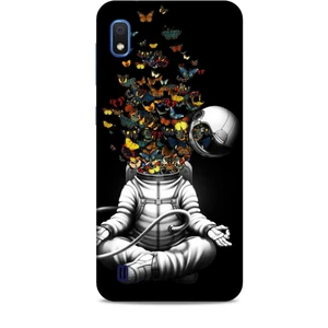 Samsung Galaxy A10 Kılıf Caliburn 1 Astronot ve Kelebekler Telefon Kılıfı