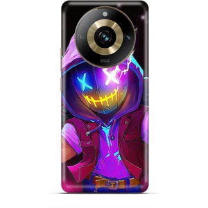 Realme 11 Pro Plus Kılıf Caliburn 19 Maskeli Pembe Tam Koruma Kılıf