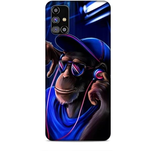 Samsung Galaxy M31S Kılıf Caliburn 20 Maymun Mavi Renkli Kılıf