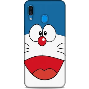 Samsung Galaxy A30 Kılıf Caliburn 22 Mavi Beyaz Kap
