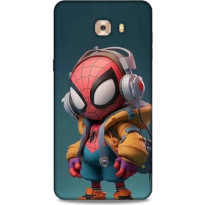 Samsung Galaxy C9 Kılıf Caliburn 25 Spiderman Bebek Soyulmayan Kılıf