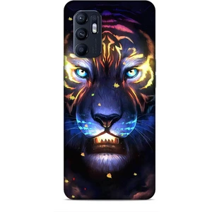 Oppo Reno 6 Kılıf Caliburn 12 Aslan Colorful Tasarım Kılıf