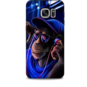 Samsung Galaxy S7 Kılıf Caliburn 20 Maymun Mavi Renkli Kılıf