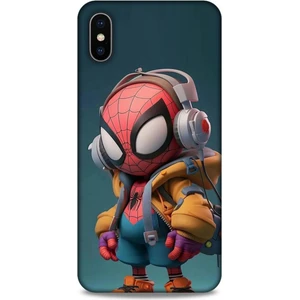 Apple iPhone Xs Max Kılıf Caliburn 25 Spiderman Bebek Soyulmayan Kılıf
