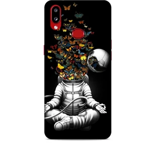 Samsung Galaxy A10S Kılıf Caliburn 1 Astronot ve Kelebekler Telefon Kılıfı