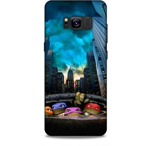 Samsung Galaxy S8 Kılıf Caliburn 11 Ninja Kablumbağalar 4K Baskılı Kılıf