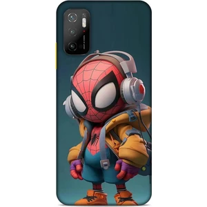 Xiaomi Poco M3 Pro Kılıf Caliburn 25 Spiderman Bebek Soyulmayan Kılıf