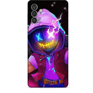 Samsung Galaxy M13 Kılıf Caliburn 19 Maskeli Pembe Tam Koruma Kılıf