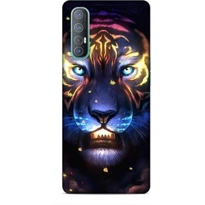 Oppo Reno 3 Pro Kılıf Caliburn 12 Aslan Colorful Tasarım Kılıf