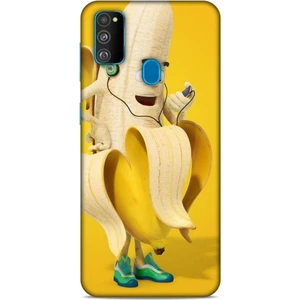 Samsung Galaxy M30S Kılıf Caliburn 21 Muz Sarı Darbe Önleyici Kapak