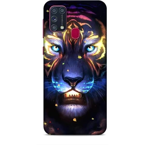 Samsung Galaxy M31 Kılıf Caliburn 12 Aslan Colorful Tasarım Kılıf