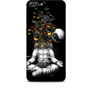 Huawei P Smart S 2020 Kılıf Caliburn 1 Astronot ve Kelebekler Telefon Kılıfı