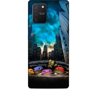 Samsung Galaxy S10 Lite Kılıf Caliburn 11 Ninja Kablumbağalar 4K Baskılı Kılıf