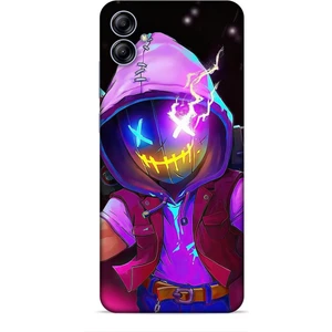 Samsung Galaxy A04E Kılıf Caliburn 19 Maskeli Pembe Tam Koruma Kılıf
