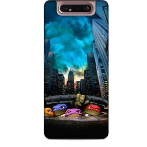 Samsung Galaxy A80 Kılıf Caliburn 11 Ninja Kablumbağalar 4K Baskılı Kılıf