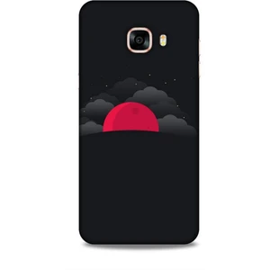 Samsung Galaxy C5 Kılıf Caliburn 13 Kızıl Ay Case Kapak