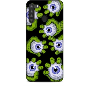 Samsung Galaxy A21 Kılıf Caliburn 23 Gözler Telefon Kabı