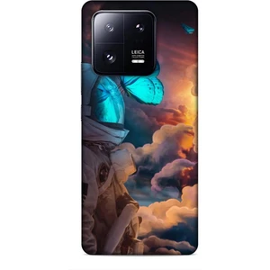 Xiaomi Mi 13T Pro Kılıf Caliburn 4 Mavi Kelebek Silikon Kılıf