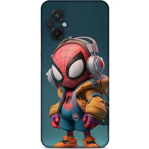 Xiaomi Poco M5 Kılıf Caliburn 25 Spiderman Bebek Soyulmayan Kılıf