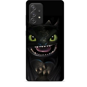 Samsung Galaxy A52S Kılıf Caliburn 30 Kara Ejderha Kenarları Şeffaf Kapak