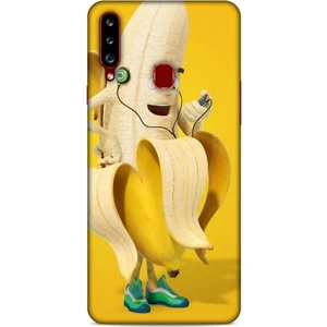 Samsung Galaxy A20S Kılıf Caliburn 21 Muz Sarı Darbe Önleyici Kapak