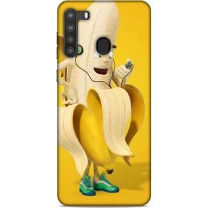 Samsung Galaxy A21 Kılıf Caliburn 21 Muz Sarı Darbe Önleyici Kapak