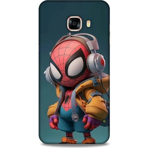 Samsung Galaxy C5 Kılıf Caliburn 25 Spiderman Bebek Soyulmayan Kılıf